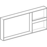 👉 Lichtspiegel grijs bruin eiken Geberit Citterio 133x58cm met aflegvlak links/rechts - grijs-bruin 4025416592006