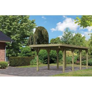 👉 Carport PVC Karibu | Enkele Classic 2 Variant A met Dakplaten 4010090619521