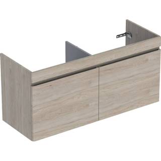 👉 Wastafelonderkast Geberit Renova Plan met 2 lades 60,6 x 122,6 44,6 cm, licht noten hickory 4025410905307