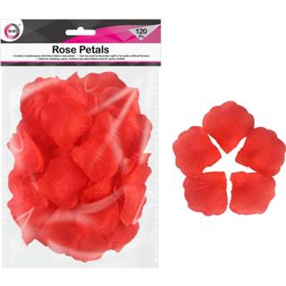 👉 Rozenblaadje rode rood kunststof rozenblaadjes 120x stuks