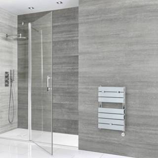 👉 Handdoekradiator chroom staal modern muur lustro elektrisch Elektrische Incl. Thermostatisch Verwarmingselement 45 x 62cm| 5051752605970