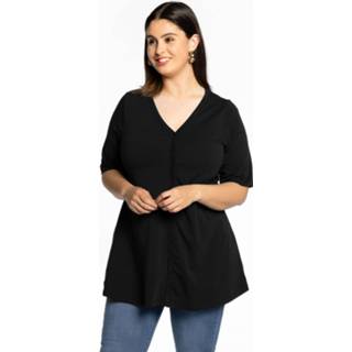 👉 Tuniek zwart blauw roze flare knoopjes ORGANIC COTTON 42/44 blue