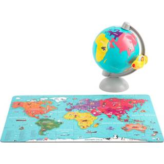 👉 Legpuzzel houten Wereldkaart met Wereldbol, 63st. 6971325133060