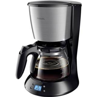 👉 Koffiezetapparaat zwart RVS Philips HD7459/20 Daily RVS, Capaciteit koppen: 15 Display, Timerfunctie 8710103683919