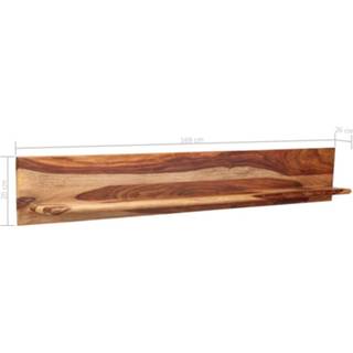 👉 Wand schap bruin Wandschappen 2 st 169x26x20 cm massief sheeshamhout 8718475742951