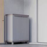 👉 Opbergkast grijs beige met 2 deuren 68x39x91,5 cm lichtgrijs en 8720286767726