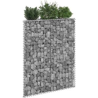👉 Plantenbak gegalvaniseerd staal zilver Gabion trapezium 80x20x100 cm 8719883734804