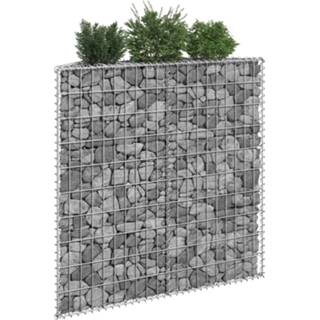 👉 Plantenbak gegalvaniseerd staal zilver Gabion trapezium 100x20x100 cm 8719883734811