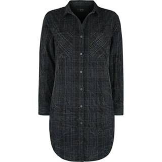 👉 Hemd zwart vrouwen m R.E.D. by EMP - Langes mit Karomuster Longsleeve 4064854427334