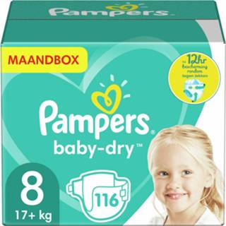 👉 Pamper 8 baby's Pampers - Baby Dry Maat Maandbox 116 luiers