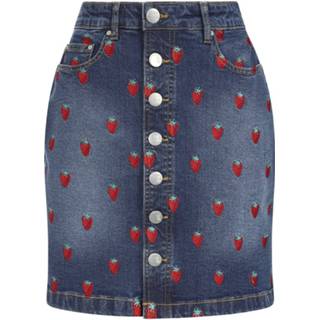 👉 Korte rok blauw rood vrouwen s Hell Bunny - Strawberry Mini Skirt 5057633222977