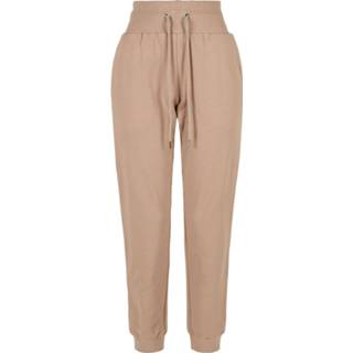 👉 Stoffen broek beige vrouwen s Urban Classics - Ladies Organic High Waist Sweat Pants broeken 4065812124272