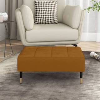 👉 Voetenbank bruin fluweel active 78x56x32 cm 8720286637388