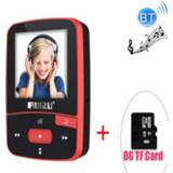 👉 Klok active Originele RUIZU X50 Sport Bluetooth MP3-speler 8 gb Clip Mini met Scherm Ondersteuning FM, Opname, E-Book, Klok, Stappenteller