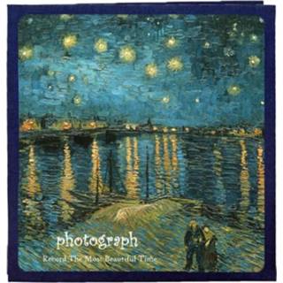 👉 Fotoalbum witte active Retro art diy handgemaakte zelfklevend filmalbum, stijl: 18 inch sterrennacht (20 kaart innerlijke pagina's)