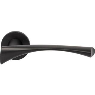 👉 Deur kruk zamac zamak zwart Mariani Deurkruk Infinity op rozet - 8717727199123