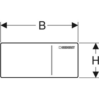 👉 Bedieningsplaat glas Geberit Type 70 - voor Sigma 12cm lava 4025410947314