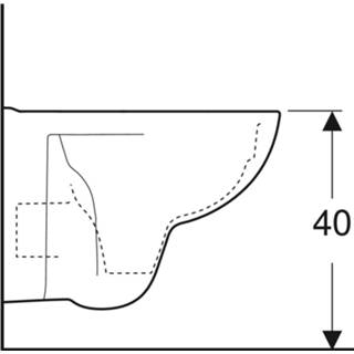 👉 Wandcloset wit Geberit E-Con Rimfree Compact 4025410894120