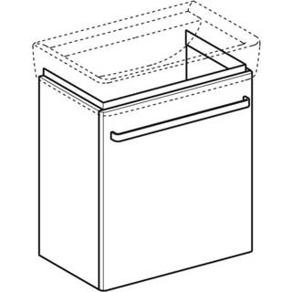 👉 Geberit Renova Compact onderkast 55x60cm 1 deur - hoogglans wit