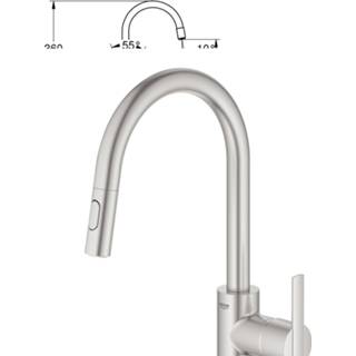 👉 Keukenkraan Grohe Feel met hendel en vaatdouche supersteel 4005176467066