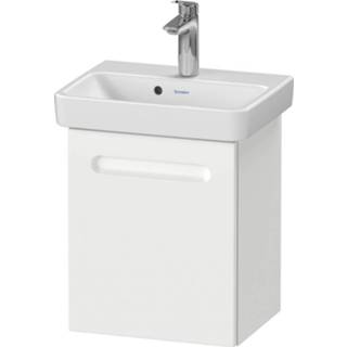 👉 Duravit No.1 fonteinonderkast hangend met 1 deur linksdraaiend 39 x 34,6 x 47,8 cm, wit mat