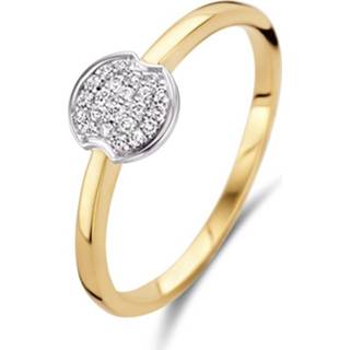 👉 Gouden witgouden diamanten active Excellent Jewelry Slanke Ring met Kopstuk 8785259740601