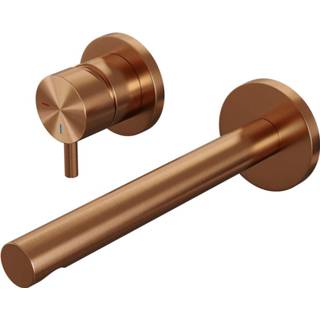 👉 Wastafel mengkraan PVD Brauer Copper Edition inbouw wastafelmengkraan met rechte uitloop en rozetten model B2 koper geborsteld 8720359391582