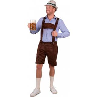 👉 Oktoberfest - Tiroler blouse blauw/wit geblokt voor heren