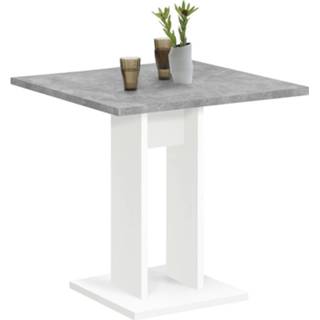 Eettafel 70 cm betongrijs en wit