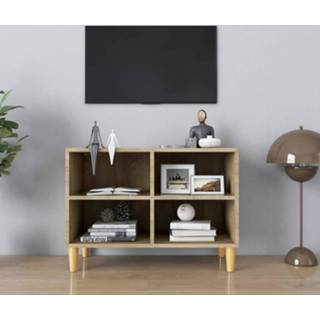 👉 Houten active Tv-meubel met poten 69,5x30x50 cm sonoma eikenkleurig 8720286357354
