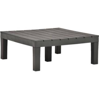 👉 Terrastafel active antraciet grijs kunststof Tuintafel 78x78x31 cm 8719883860114