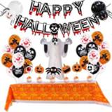 👉 Banner active Halloween-ballon set bloed kleur driedimensionale ghost party decoratie (pompoen tafelkleed set)