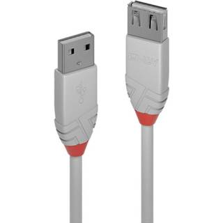 👉 Grijs LINDY USB-kabel USB 2.0 USB-A stekker, bus 5 m 4002888367158