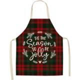 👉 Schort katoen linnen active 2 stks Kerst Plaid-serie en huishoudelijke reiniging overall, specificatie: 47 x 38cm (WQ-001330)