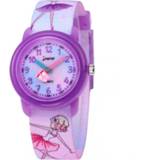 👉 Quartz horloge active kinderen meisjes JNEW A369-86365 Cartoon Waterdichte Time Cognitive (Dansend Meisje)