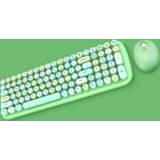 👉 Draadloos toetsenbord groene active MOFII CANDY XR Kleur en muisset (groene mixkleur)
