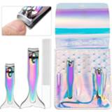 👉 Handvat titanium active 3 in 1 kleuren Nail Clipper Gradiënt Mermaid Art Tool