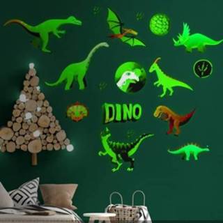 👉 Muursticker active 2 Packs AFG3353 4 uur Luminous Dinosaur Muursticker, Specificatie: 21x29cm