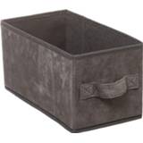 👉 Opbergmand grijs polyester Opbergmand/kastmand 7 liter donkergrijs 31 x 15 cm