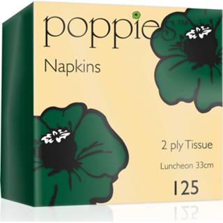 👉 Groen donkergroen papieren papier 250x stuks 2-laags tafelservetten 33 x cm