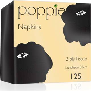 👉 Zwart papieren papier 375x stuks 2-laags tafelservetten 33 x cm