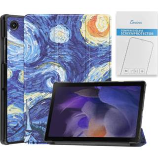 Sterrenhemel active Case2go - Tablet hoes&Screenprotector geschikt voor Samsung Galaxy Tab A8 10.5 Inch Auto Wake/Sleep functie 8719793174516