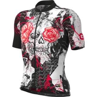 👉 White-black XL mannen Alé PRR Skull Jersey - Fietstruien 8055528339455