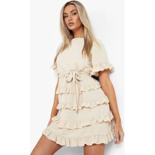 👉 Skater jurk stone Dobby Mini Met Franjes,