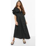 👉 Zwangerschap Doorknoop Maxi Jurk, Black
