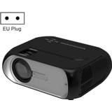 👉 Projector zwart active T7 1920X1080P 200 ANSI Draagbare Home Theatre LED HD Digitale projector, dezelfde schermversie, EU-plug (zwart)