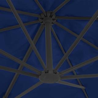 👉 Zweef parasol aluminium active azuurblauw Zweefparasol met paal 4x3 m 8719883759043