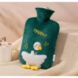 👉 Waterfles groen active Kleine Duck Winter Hot Water Fles Injectie Hand Warmer Lekvrije en explosieveilige Warm 1000ml (groen)