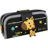 👉 Etui canvas active 6594 Cartoon afneembare Grote capaciteit briefpapier doos (Giraffe)