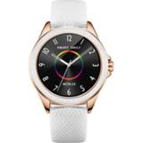 👉 Lederen band zilver active vrouwen M6009 Glitter Fashion Smart Watch voor dames, ondersteuning hartslagbewaking&stappenteller&slaapbewaking&calorieën (zilver)